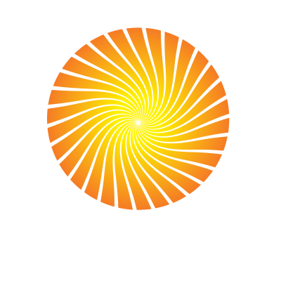 Yellow radial beams clipart