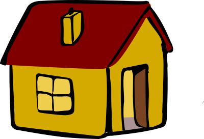 Yellow shed from the other side clipart