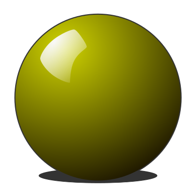Yellow Snooker Ball clipart