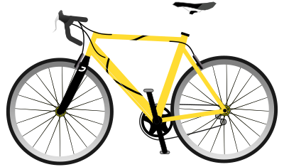 Yellow Speed Bike clipart