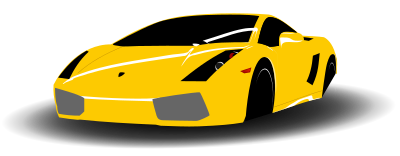 Yellow Sports Car clipart