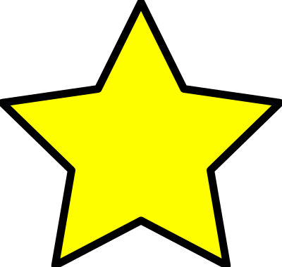 Yellow star clipart