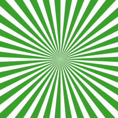 Yellow sunbeams on green background clipart