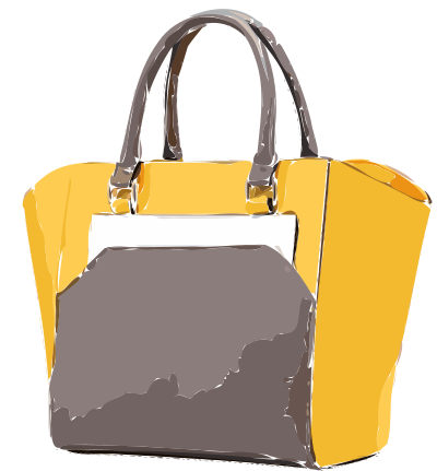 Yellow Tan Leather Leather Bag clipart