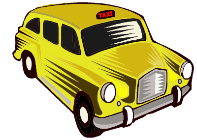 Yellow Taxi Cab clipart