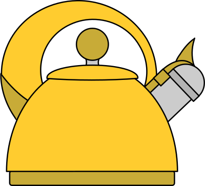 Yellow teapot clipart