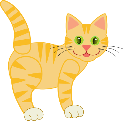 Yellow Tiger Cat clipart