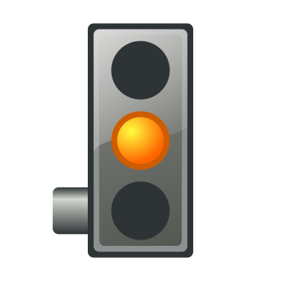 Yellow traffic light clipart