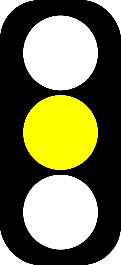 Yellow traffic light indicator clipart