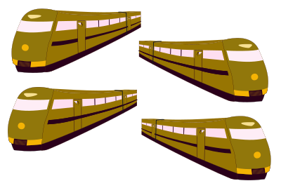 Yellow train clipart