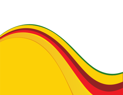 Yellow wavy stripes on white background clipart