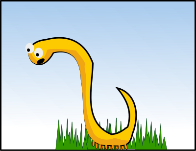 Yellow worm clipart