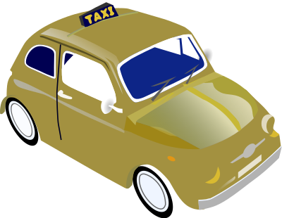 Yellowish Taxi clipart