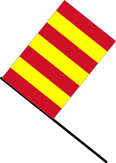 Yellow/red stripped flag clipart