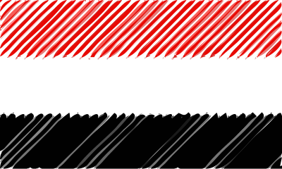 Yemen flag linear clipart