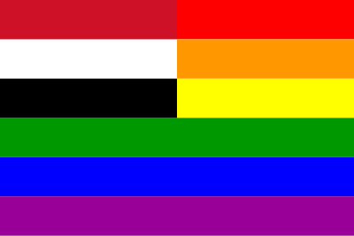 Yemen Rainbow Flag clipart