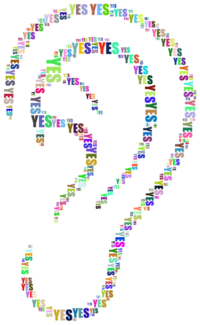 Yes Ear Prismatic clipart