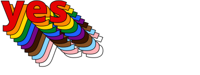 Yes repeated word shadowed clipart