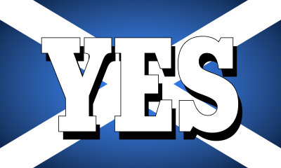 Yes to an independent Scotland clipart