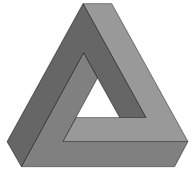 Yet another impossible triangle clipart