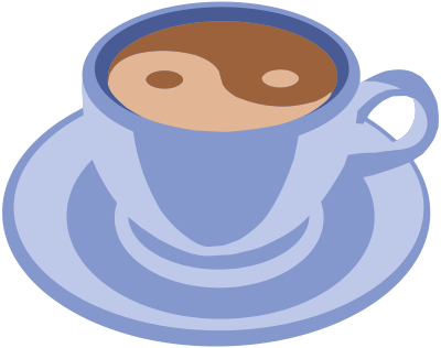 Yin yang coffee clipart