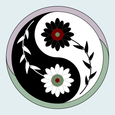 Yin Yang Flower clipart