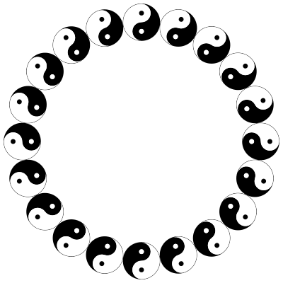 Yin Yang Frame clipart