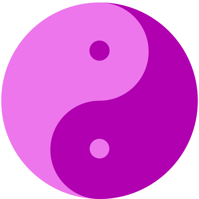 Yin-Yang in Magenta clipart