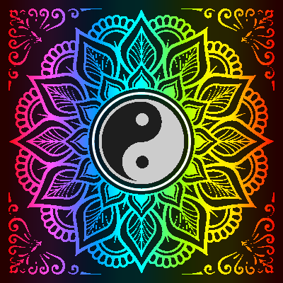 Yin Yang - Mandala clipart