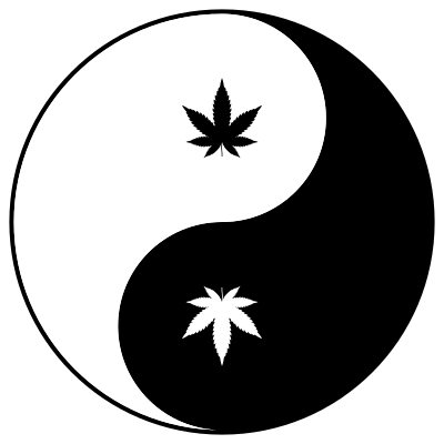 Yin Yang Marijuana clipart