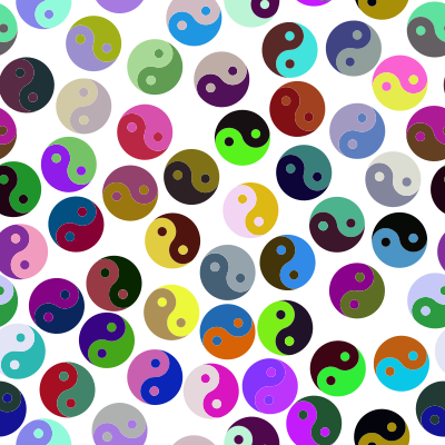 Ying-yang seamless pattern clipart