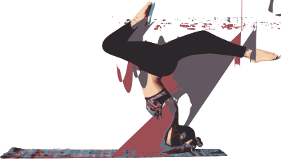 Yoga Lady and Mat clipart