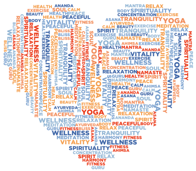 Yoga Love Word Cloud clipart