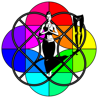 Yoga meditation colors clipart