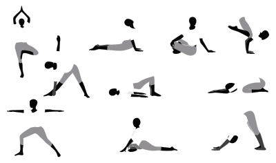 Yoga Poses By Potamuz clipart