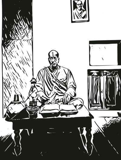 Yogi statue clipart