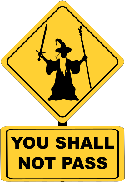 You shall not pass traffic sign clipart