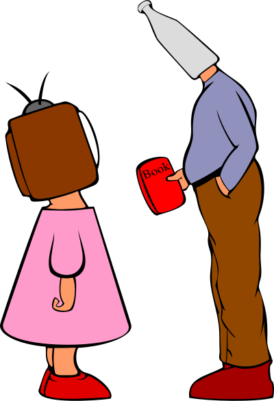 You should read a book... clipart