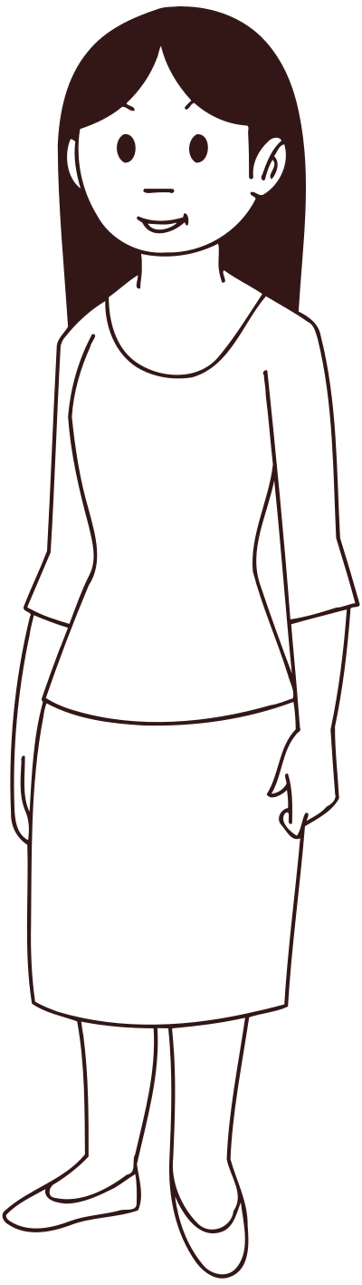Young adult (line drawing) clipart