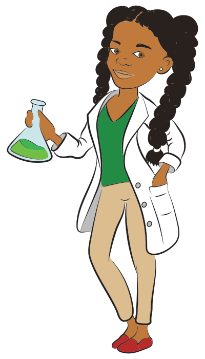Young Female Scientist clipart