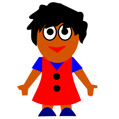 Young girl clipart