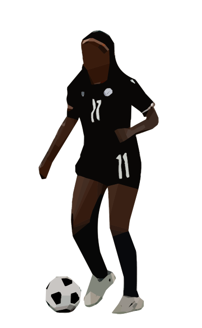 Young Girl Playing Soccer clipart