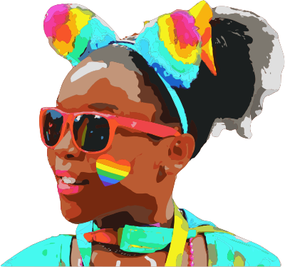 Young Person Supports Diversity clipart