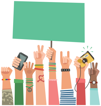 Young Protesters clipart