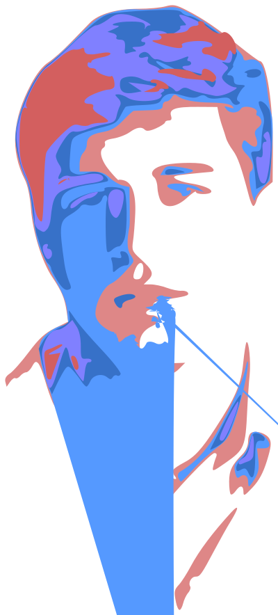 Young tired man portrait clipart