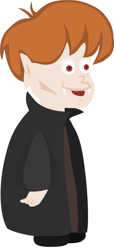 Young vampire character clipart