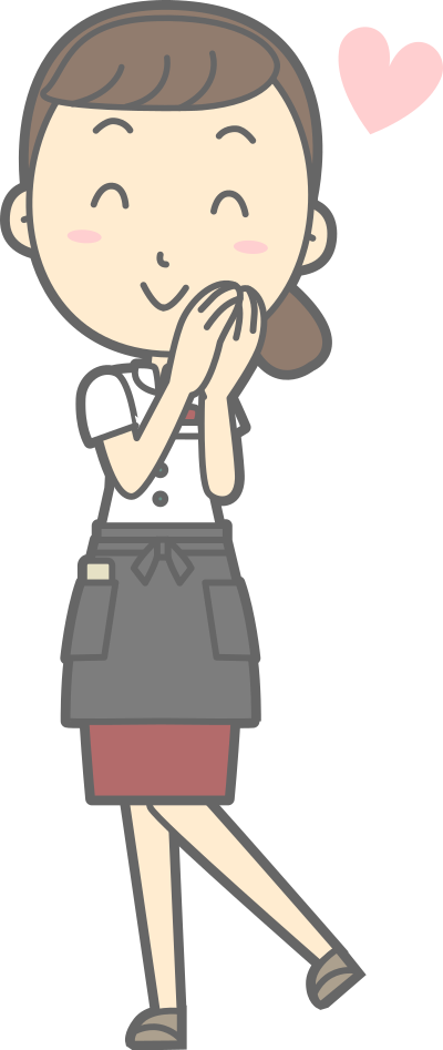 Young Waitress in Love clipart