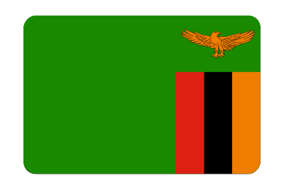 Zambia flag (bevelled) clipart