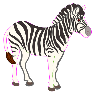 Zebra - coloured clipart