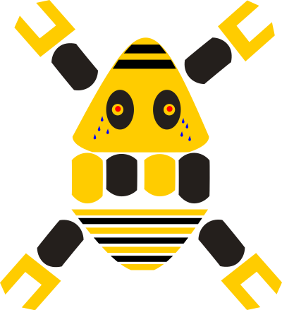 Zebra Crossing Deadhead Skull clipart